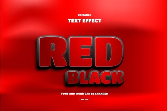 Download Red Black Editable Text Effect - Editable Collection