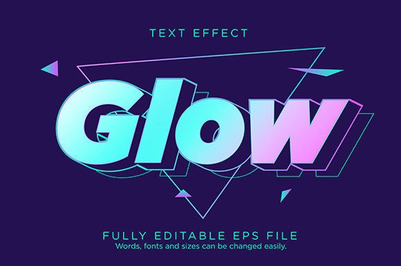 Download Triangle Glow Text Effect Font Type - Font Collection