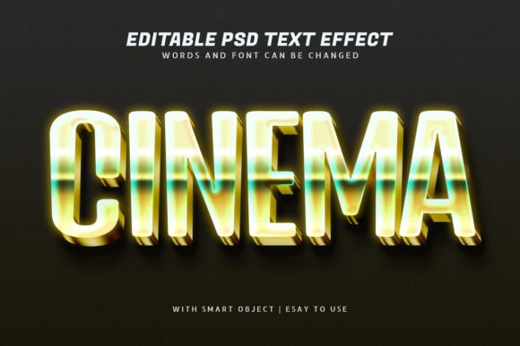 Download Cinema 3d Glow Text Effect Editable - Editable Collection