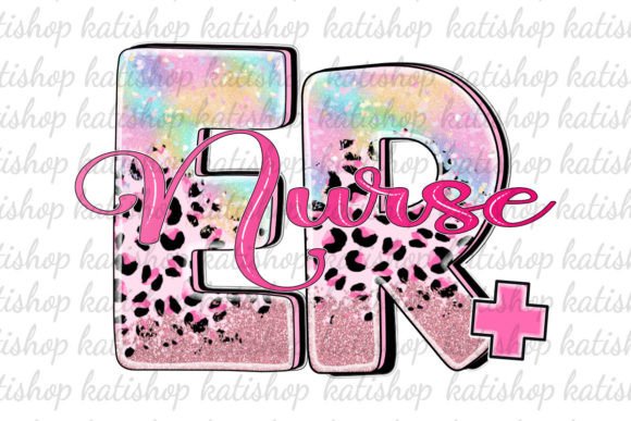 Download ER Nurse Pink Leopard Png Sublimation - Sublimation Collection