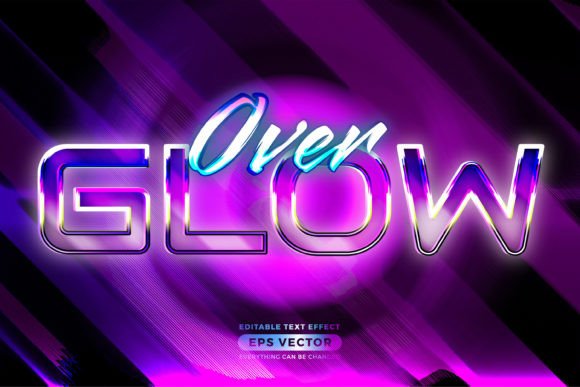 Download Over Glow Editable Text Style Effect - Editable Collection