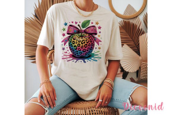 Download Vibrant Leopard Apple PNG Design - App Collection