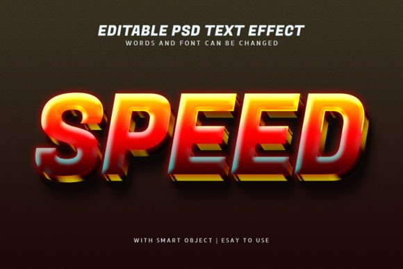 Download Speed 3d Glow Text Effect Editable - Editable Collection