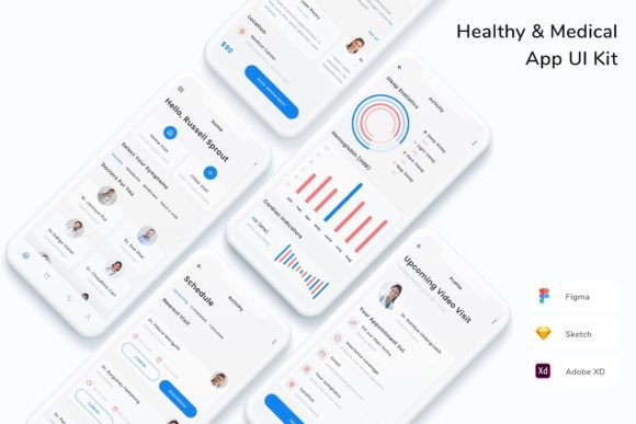 Download Healthy &amp; Medical App UI Kit - App Collection