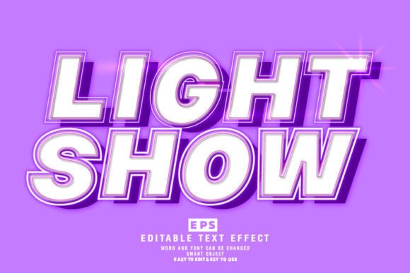 Download Light Show 3d Editable Text Effect Vecto - Editable Collection