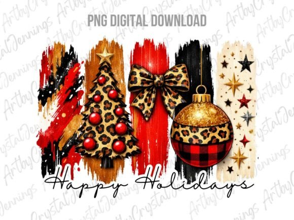 Download Happy Holidays Christmas Leopard PNG - App Collection