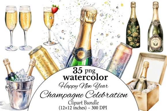 Download Happy New Year Champagne Celebration Cli - App Collection