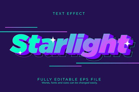 Download Starlight Glow Text Effect Font Type - Font Collection