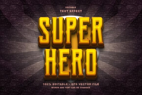 Download Super Hero 3D Editable Text Effect - Editable Collection