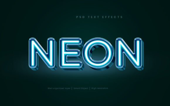 Download Neon Light Editable Text Effect PSD - Editable Collection