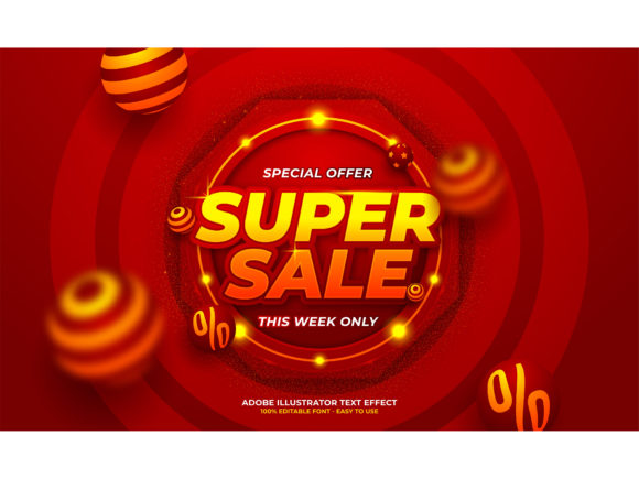 Download Super Sale Editable Text Effect - Editable Collection