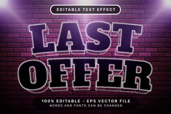 Download Last Offer Text Effect and Editable Text - Editable Collection