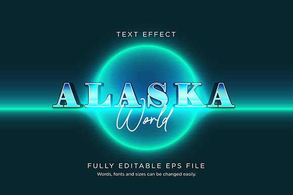 Download Alaska Text Effect Font Type Vector - Font Collection