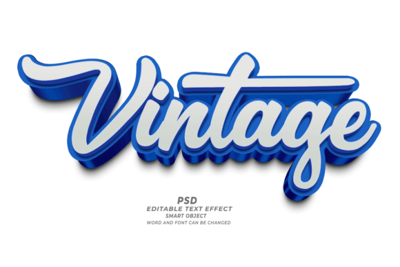Download Vintage PSD 3D Editable Text Effect - Editable Collection