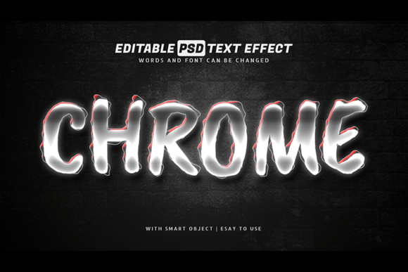 Download Chrome Silver Light Text Effect Editable - Editable Collection