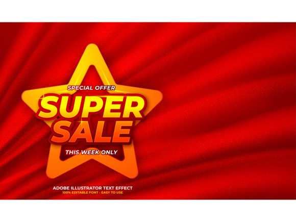 Download Super Sale Editable Text Effect - Editable Collection