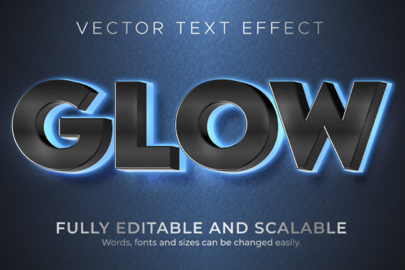 Download Text Effect Glow Blue Neon Text Style - Glow Collection