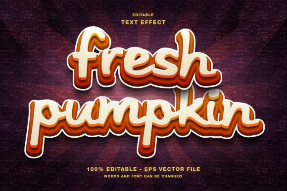 Download Fresh Pumpkin 3D Editable Text Effect - Editable Collection