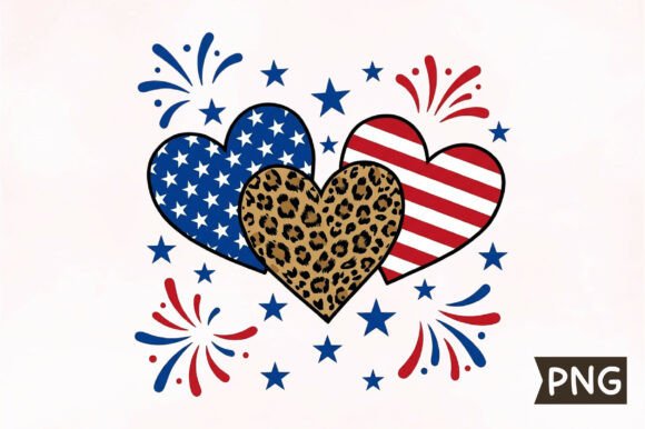 Download USA Leopard Heart Sublimation PNG - Sublimation Collection