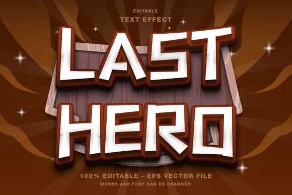 Download Last Hero 3D Editable Text Effect - Editable Collection