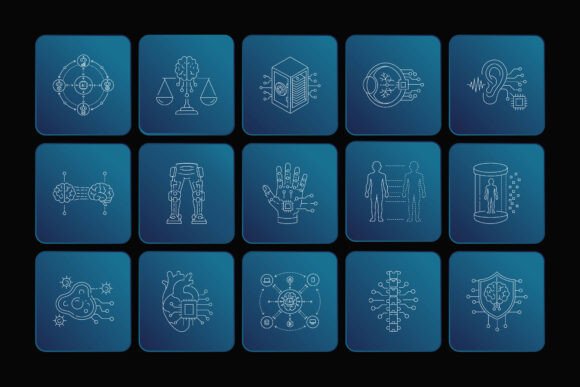Download Cybernetics Editable Stroke Icon Set - Editable Collection