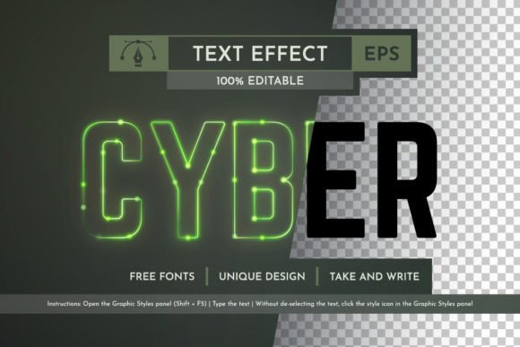 Download Cyber Glow Editable Text Effect - Editable Collection