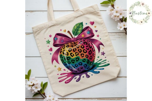 Download Vibrant Leopard Apple PNG Design - App Collection