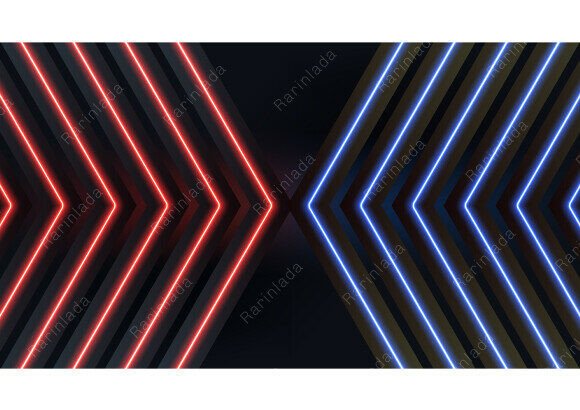 Download Red and Blue Arrows Glowing Neon Tech - Glow Collection