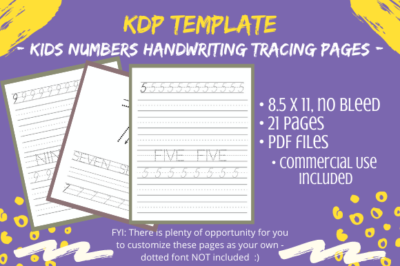 Download KDP Handwriting Numbers Practice Pages - Number Collection