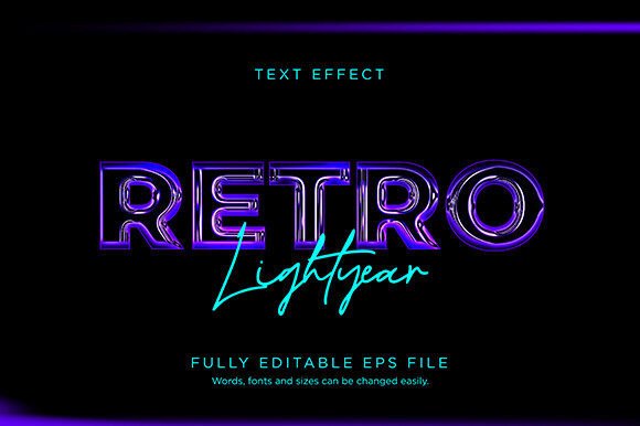 Download Retro Text Effect Font Type Vector - Font Collection