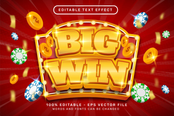 Download Big Win 3d Editable Text Effect - Editable Collection
