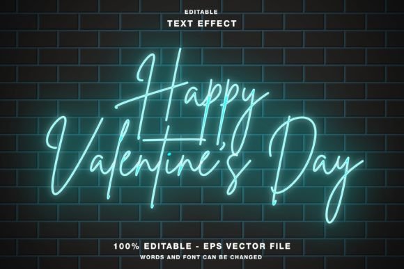 Download Happy Valentine Day Neon Text Effect - App Collection