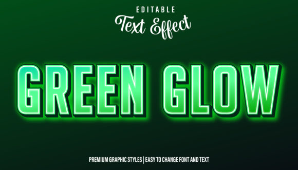 Download Green Glow Text Effect Graphic Style - Glow Collection