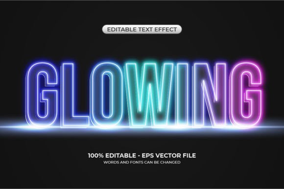 Download Realistic Rainbow Glow Text Effect - Glow Collection