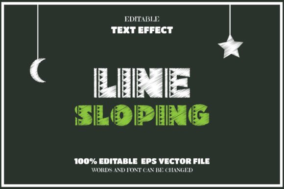 Download Line Sloping Text, Editable Font-Effect - Font Collection
