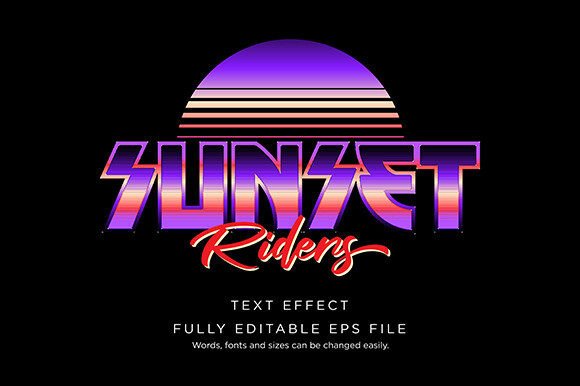 Download Sunset Riders Text Effect Font Type - Font Collection