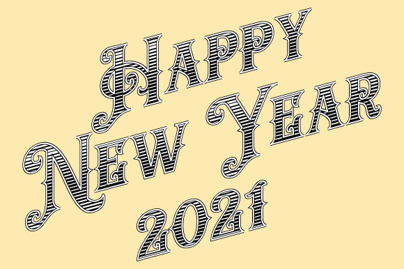 Download Happy New Year 2021 Retro Vintage Vector - App Collection