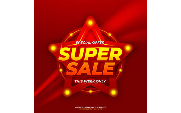 Download Super Sale Editable Text Effect - Editable Collection