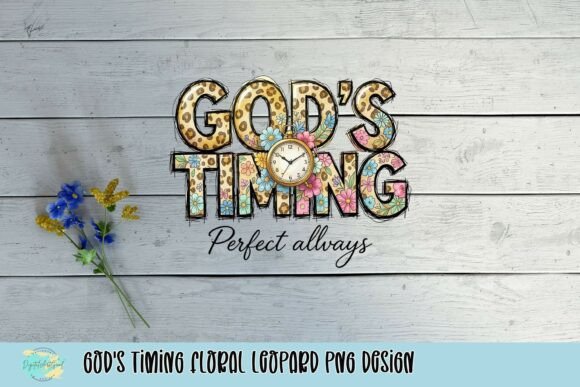 Download God's Timing Floral Leopard PNG Design - Leopard png design Collection