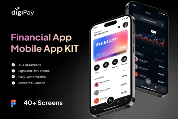 Download DigiPay - Financial Technology App UI - App Collection