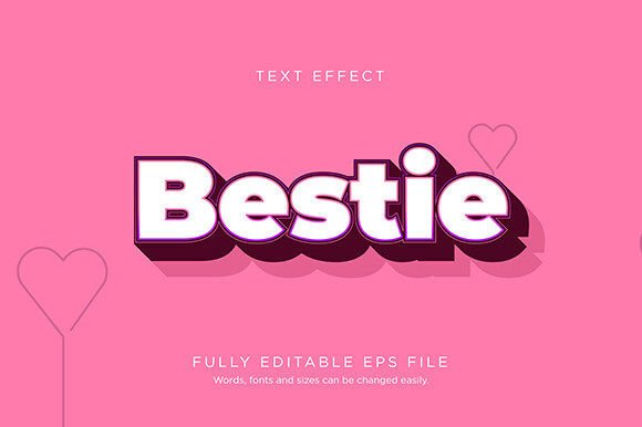 Download Bestie Text Effect Font Type Vector - Font Collection