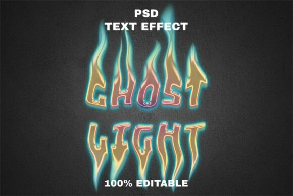 Download Ghost Light Text Effect Editable PSD - Editable Collection