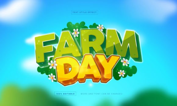 Download Farm Day Text Style Effect Editable - Editable Collection